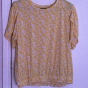 MK yellow and white floral shirt